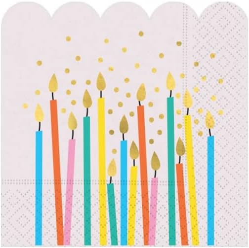 Make a Wish Luncheon Napkins - Pack of 16 Premium Paper Napkins for Birthday Parties, Baby Showers & Special Events