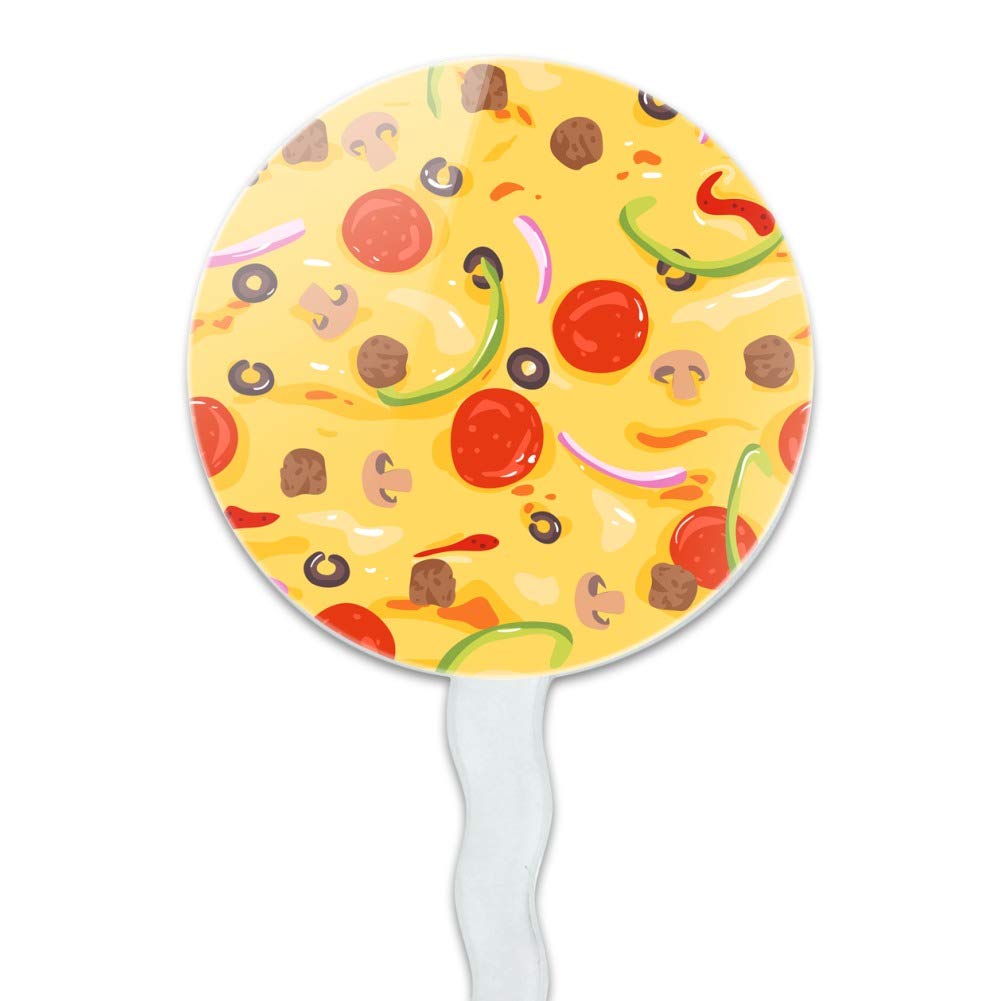 Pepperoni, Olives & Onions Pizza-Themed Cupcake Toppers - Set of 6 | Party Decorations for Birthday, Baby Shower & Baking Events