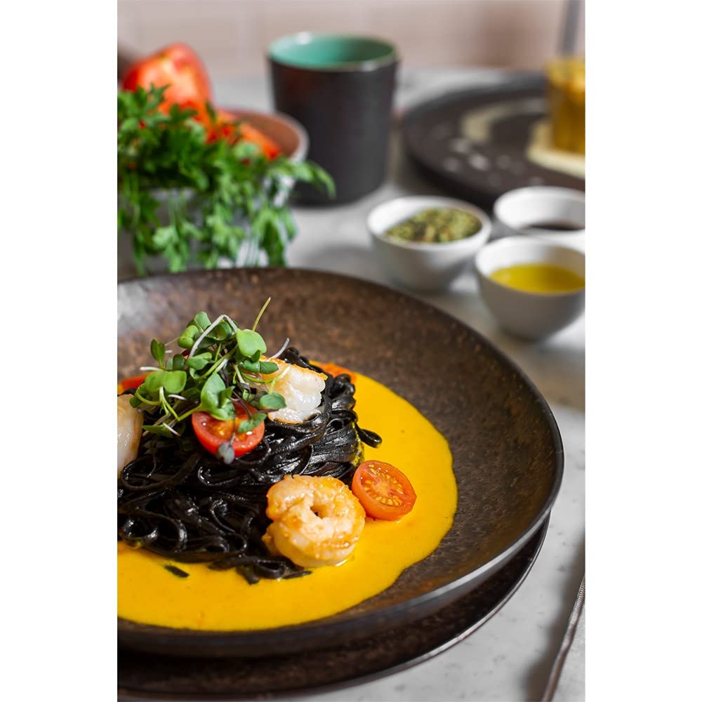 10.5-Inch Stoneware Salad Bowl - Handcrafted Casa Alegre Amazonia Serving Dish for Entertaining | Perfect for Salads, Pasta, Fruit & Family Dinners