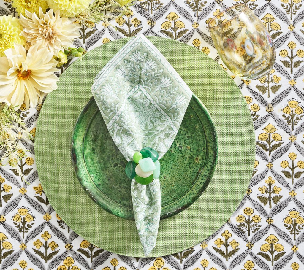 Portofino Waterproof Placemats Set of 4 - Non-Slip Table Mats for Dining, Kitchen, and Outdoor Use - Elegant and Durable Table Setting Accessories