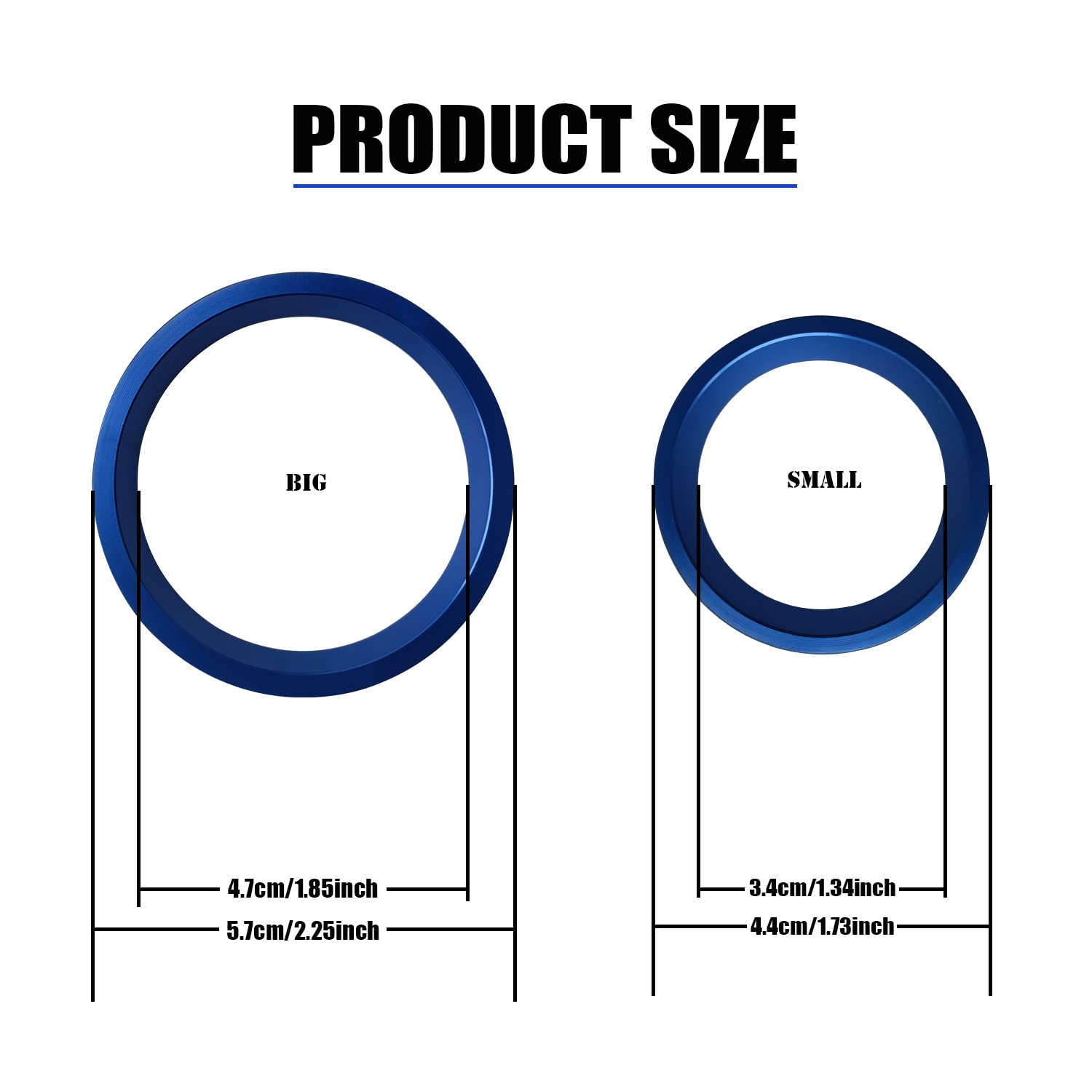 AC Switch Knob Ring for Subaru Forester 2019-2023, Crosstrek 2018-2023, Impreza 2017-2023 - 3PCS Blue Radio Control Switch Ring Accessories - Perfect for Interior Customization & Easy Climate Control Operation