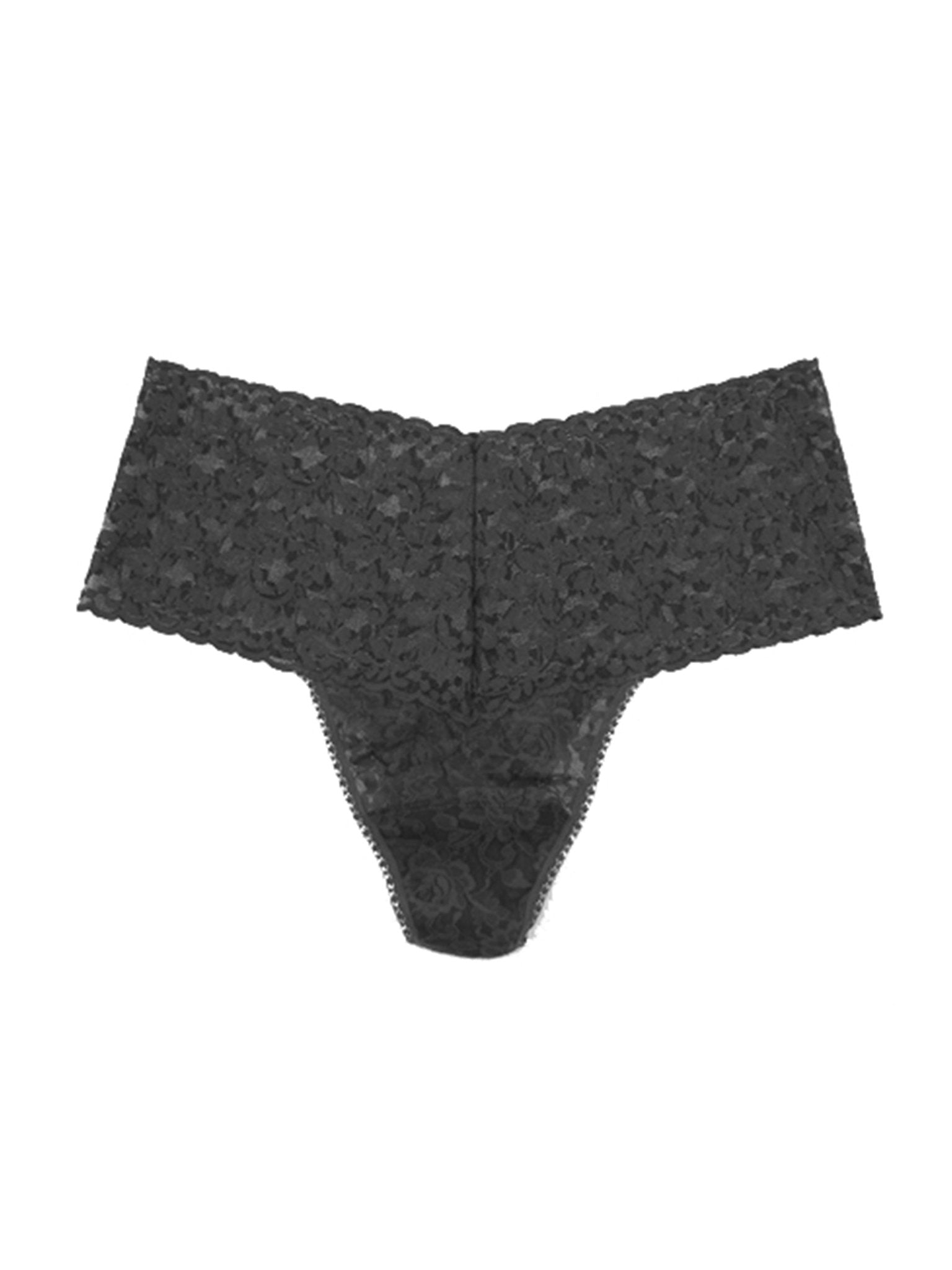 Plus Size Retro Lace Thong Panties - Comfortable High Waist Underwear for Women | Perfect for Everyday Wear & Special Occasions