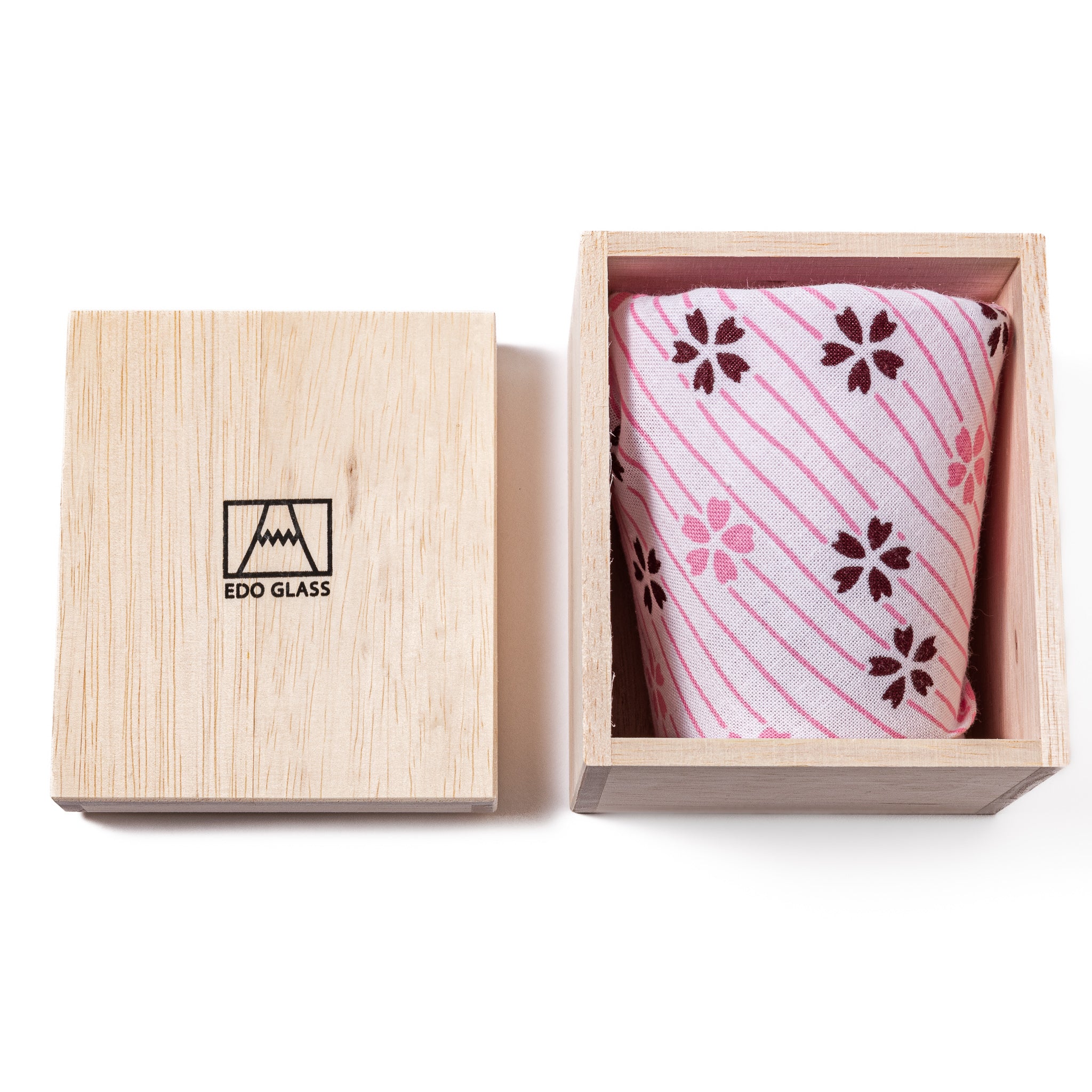 Tajima Mount Fuji Whiskey Glass Set - Japanese Cherry Blossom Design Rocks Glasses for Bourbon, Scotch & Cocktails - Perfect for Home Bar, Gifts & Japanese Culture Enthusiasts