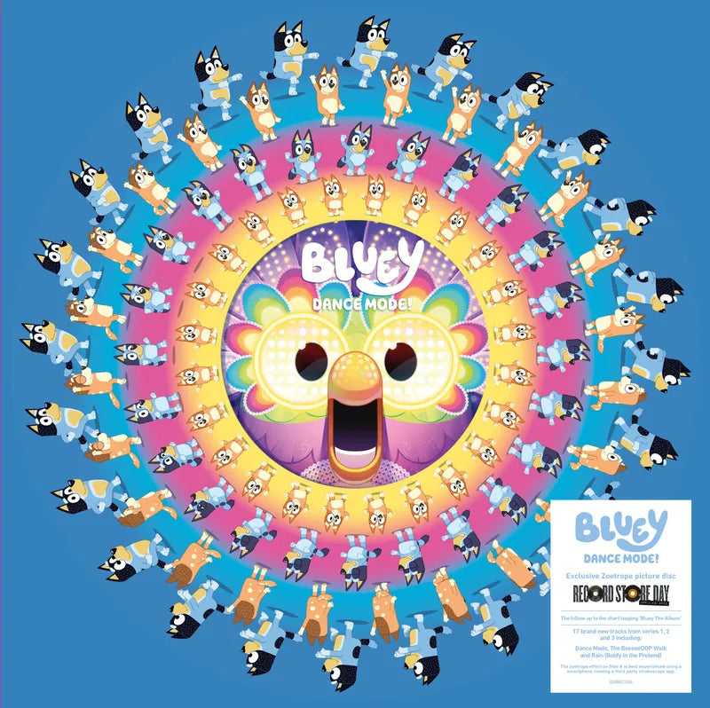 Bluey Dance Mode! Picture Disc Vinyl Record - Fun Music for Kids, Family Dance Parties & Playtime Activities