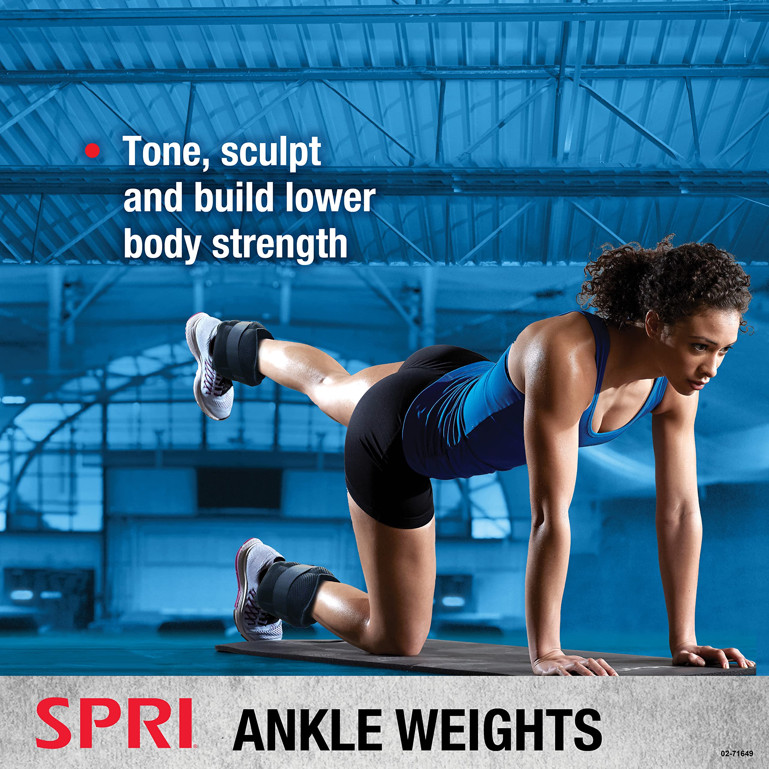SPRI Adjustable Ankle Weights for Women & Men - 2.5-5lbs Each Leg for Strength Training, Walking, Running, Resistance Workouts - Tones Legs, Glutes & Core - Perfect for Home Gym, Physical Therapy & Fitness Enthusiasts