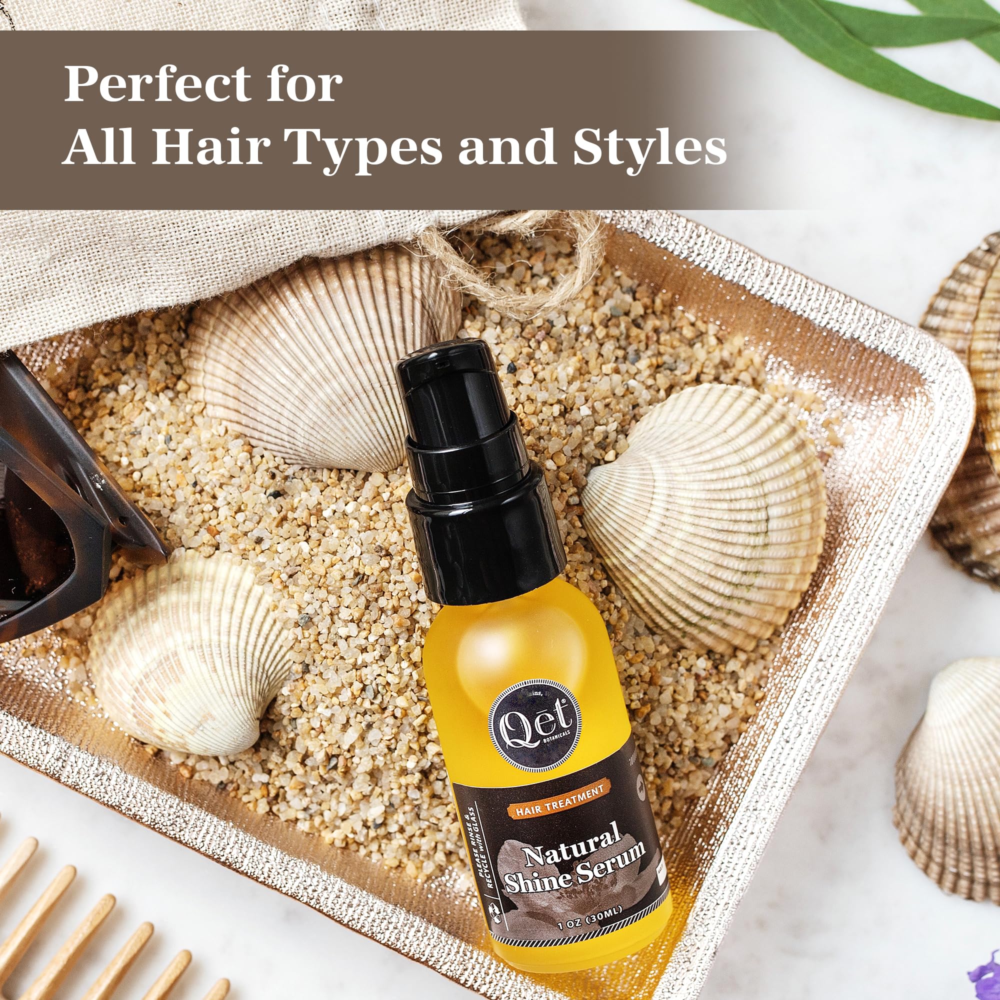 Best Natural Shine Serum for Hair - Organic Argan Oil Treatment for Frizz Control & Hydration - Perfect for Dry, Damaged Hair & Daily Styling