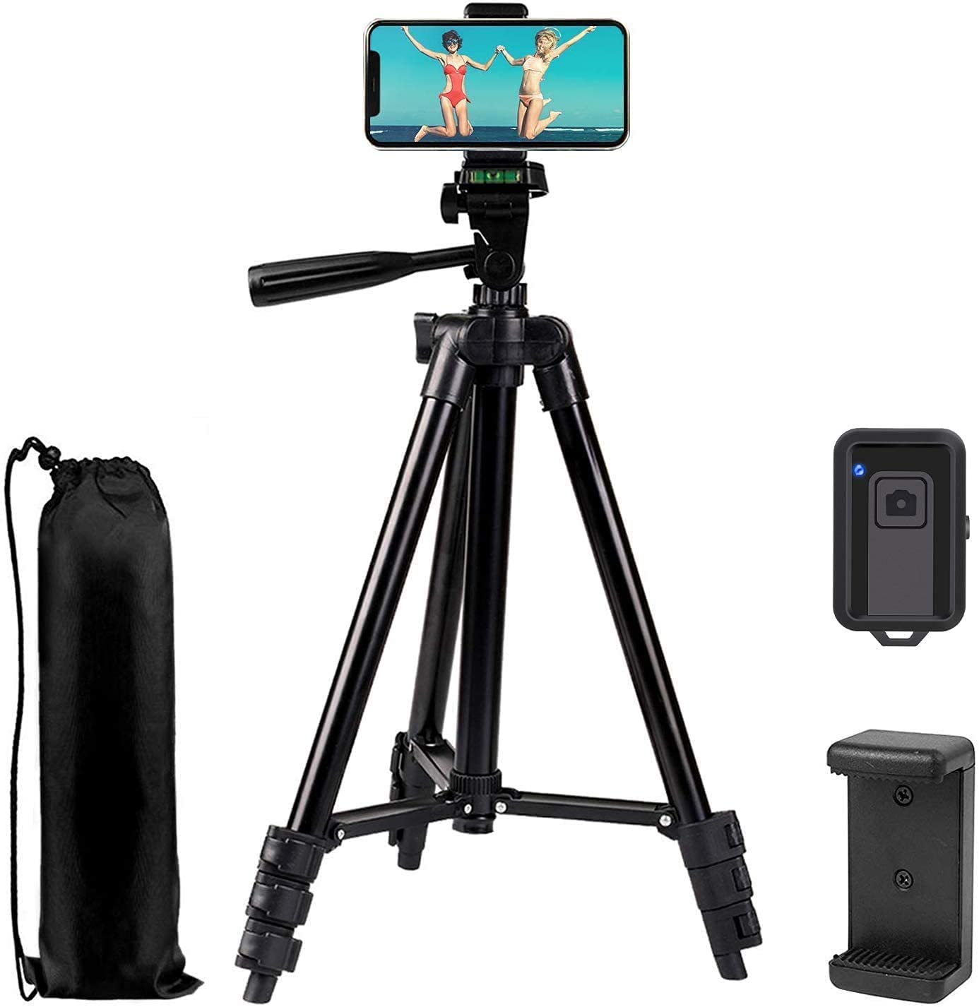 EVERESTA 42 Inch Extendable Smartphone Tripod Stand with Bluetooth Remote - Adjustable Phone Holder Mount for iPhone & Android - Perfect for Vlogging, Live Streaming & Group Photos