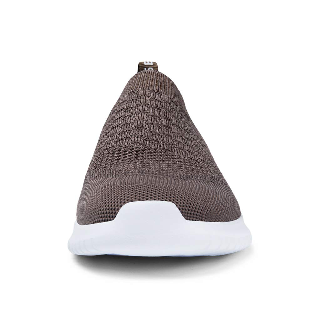 TIOSEBON Men's Slip-On Walking Shoes - Breathable Knit Mesh Tennis Sneakers for Men - Lightweight Comfortable Casual Shoes for Walking, Running, Gym & Daily Wear