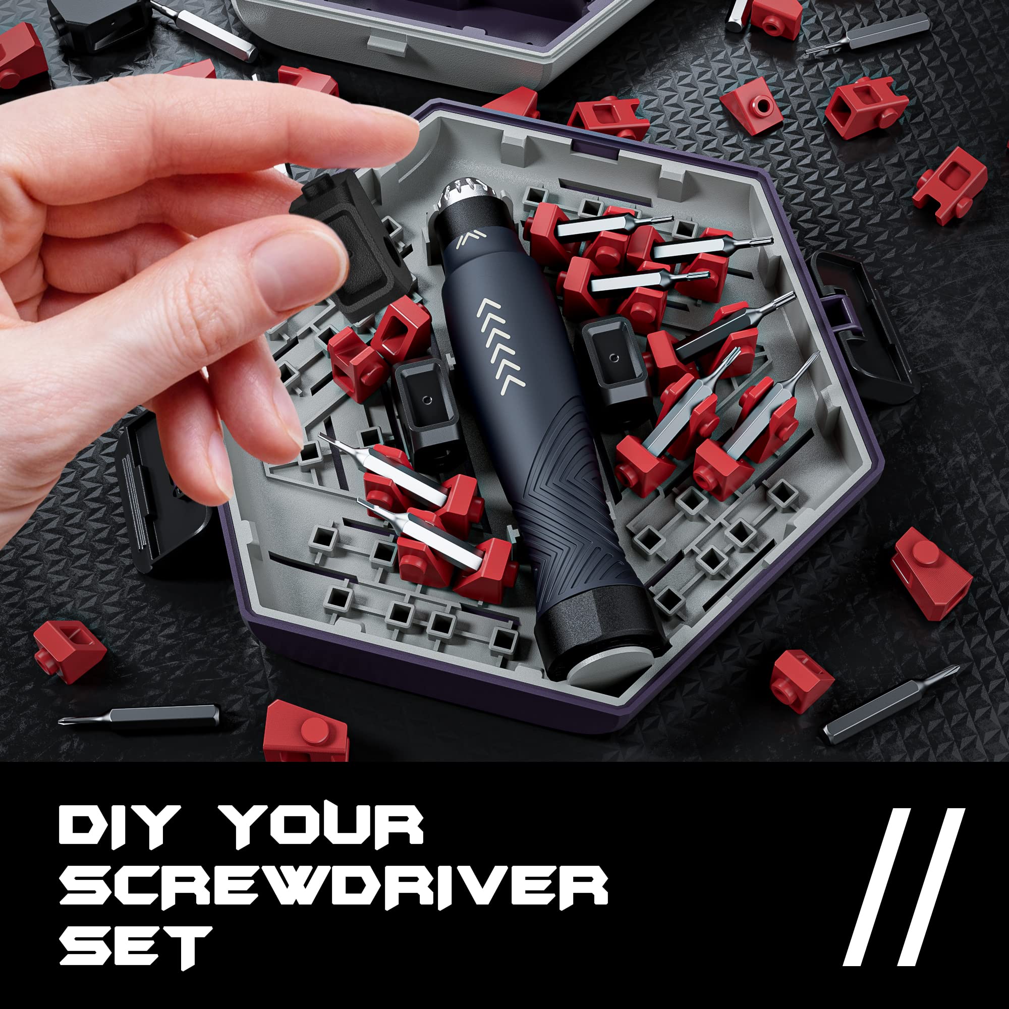 JAKEMY 60-in-1 Precision Magnetic Screwdriver Set - Professional Torx Screwdriver Kit for Laptop, Computer, Macbook, iPhone, Watch & Eyeglasses Repair | Perfect for DIY, Electronics & Home Maintenance Projects