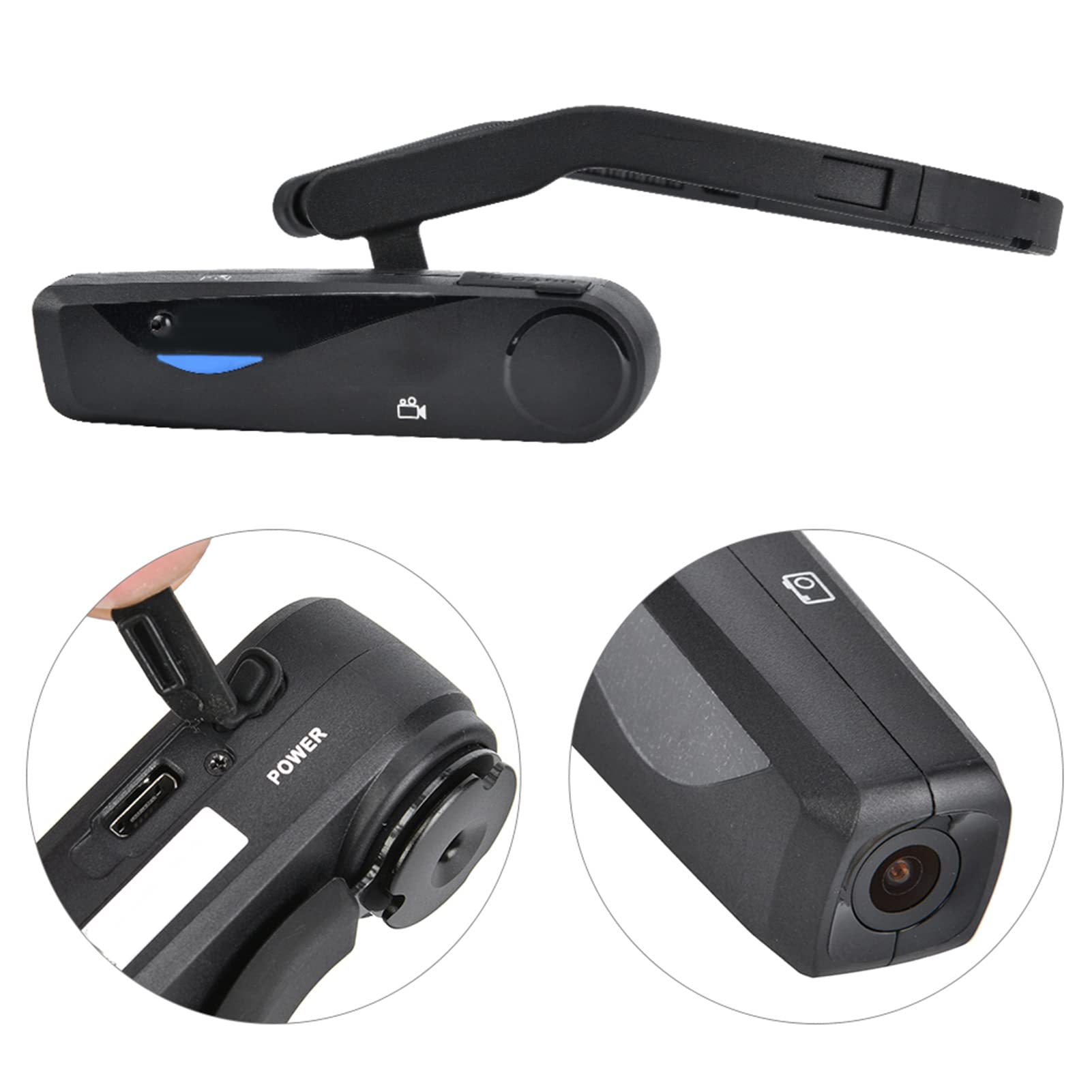 HD Head Mounted Camcorder - Rechargeable Wearable 1080P FHD Video Camera with 30/60FPS, 2.4G WiFi for Vlogging & Action Sports - Perfect for Adventure Travel, Cycling, Skiing & Outdoor Activities