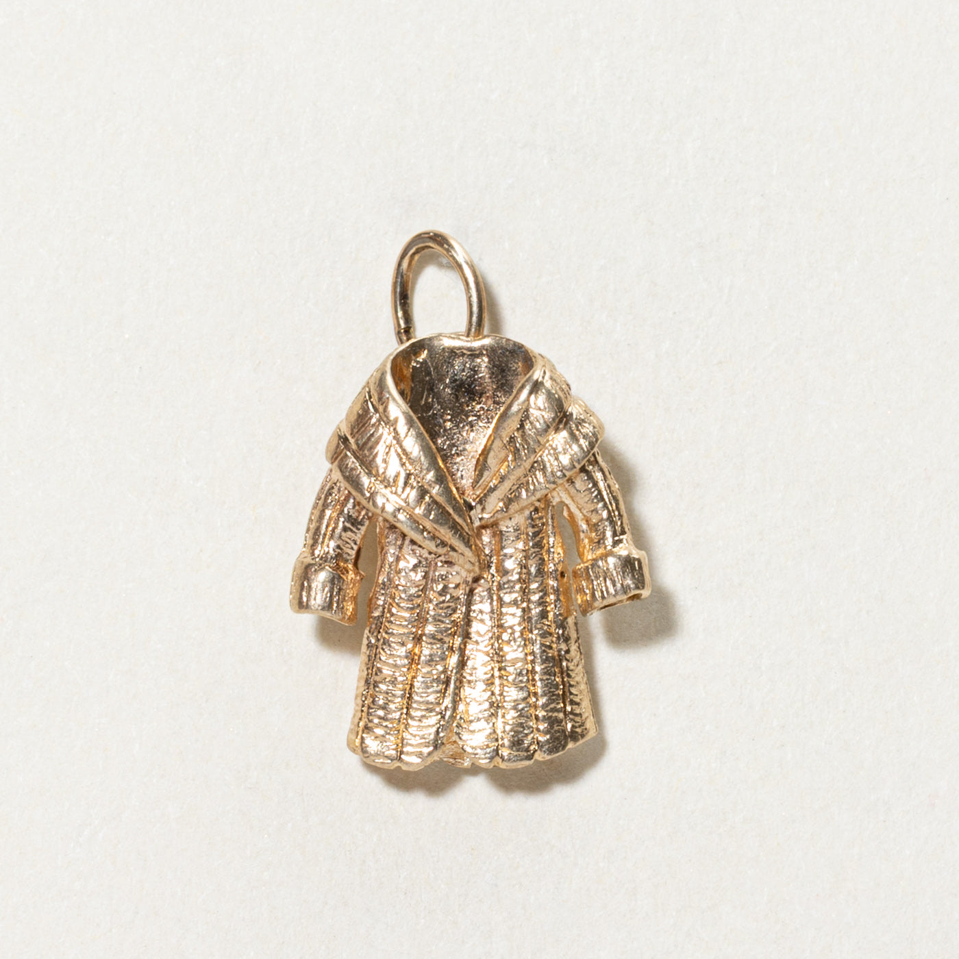 9K Yellow Gold Coat Charm Pendant - Elegant Jewelry for Women, Gift for Her - Perfect for Layering Necklaces, Everyday Wear & Special Occasions