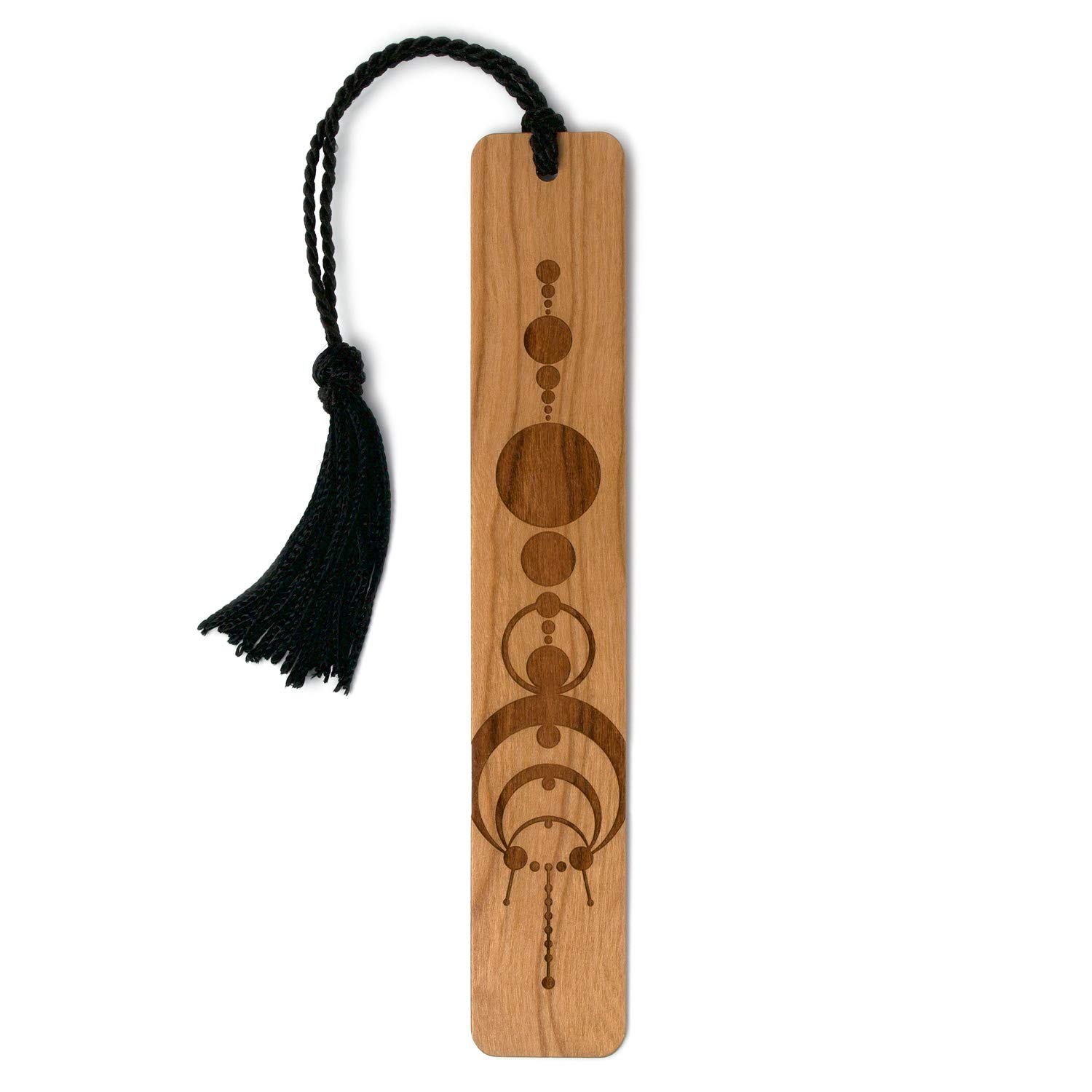 Personalized Engraved Wooden Bookmark with Crop Circle Design - Handmade in USA - Custom Name Gift for Book Lovers - Perfect for Reading, Book Club Gifts & Literary Enthusiasts