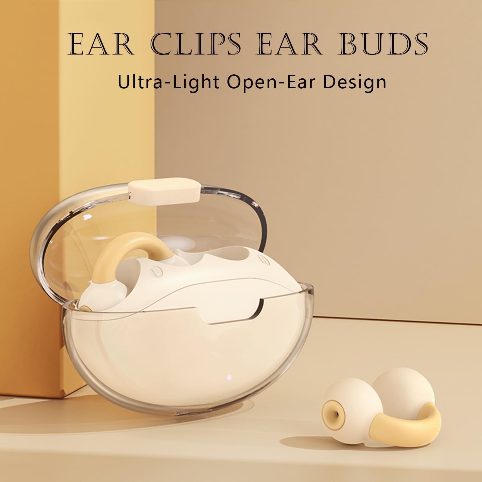 Wireless Bone Conduction Headphones - Open Ear Bluetooth Earbuds with Secure Ear Clips for Running, Cycling & Outdoor Sports | Sweatproof & Comfortable