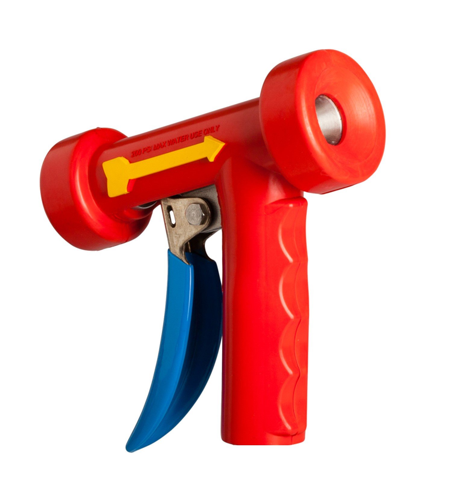 RT12-SR Heavy Duty Stainless Steel Rear Trigger Water Spray Nozzle - Lightweight & Durable - 1 Count - Perfect for Gardening, Car Washing & Outdoor Cleaning