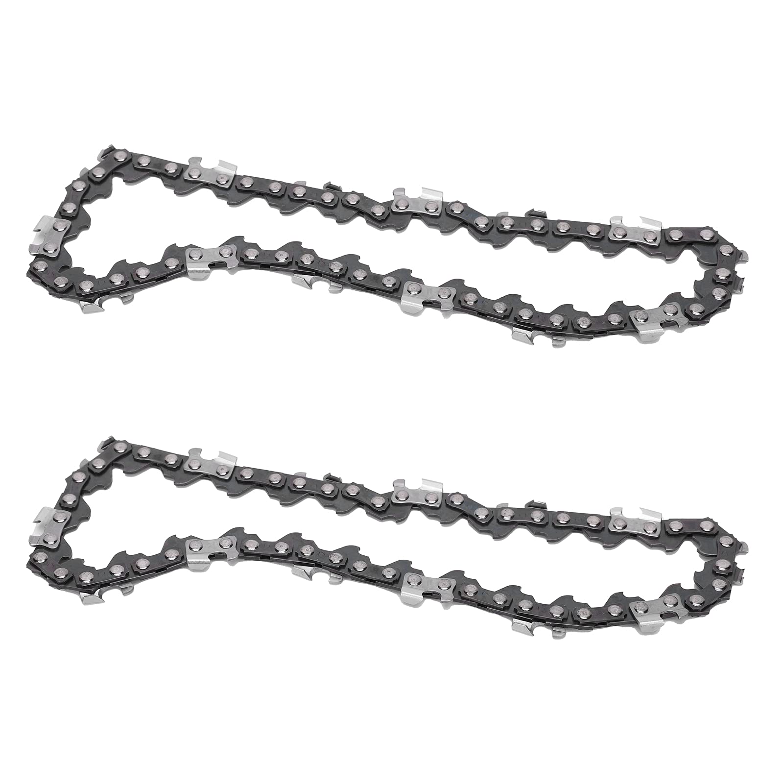 Kuuleyn 2 Pack Chainsaw Chains - High Speed Steel Wood Cutting Saw Chain Replacement for 4 Inch Cordless Electric Chainsaw - Perfect for Tree Trimming, Firewood Cutting & DIY Woodworking Projects