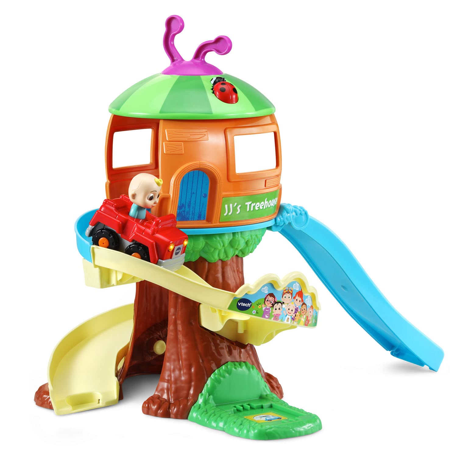 VTech CoCoMelon Go! Go! Smart Wheels Treehouse Track Set - Interactive Learning Toy for Kids Ages 2-5 Years | STEM Educational Playset with Lights & Sounds | Perfect for Pretend Play & Early Childhood Development