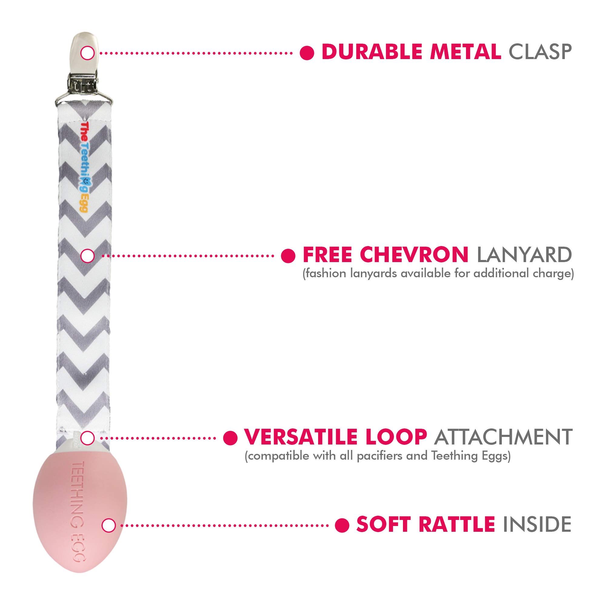 The Teething Egg Pink Bundle - Best Baby Teething Toy for 3-18 Months | Soothing Relief for Infants & Toddlers | Sensory Toy for 0-6 & 6-12 Months | Perfect Baby Shower Gift & Registry Must Have | Ideal for Home, Travel & Daycare Use