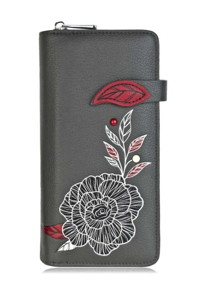 Elegant Espe Begonia Clutch Wallet for Women - Stylish Crossbody Phone Purse with RFID Protection - Perfect for Parties, Weddings & Evening Events