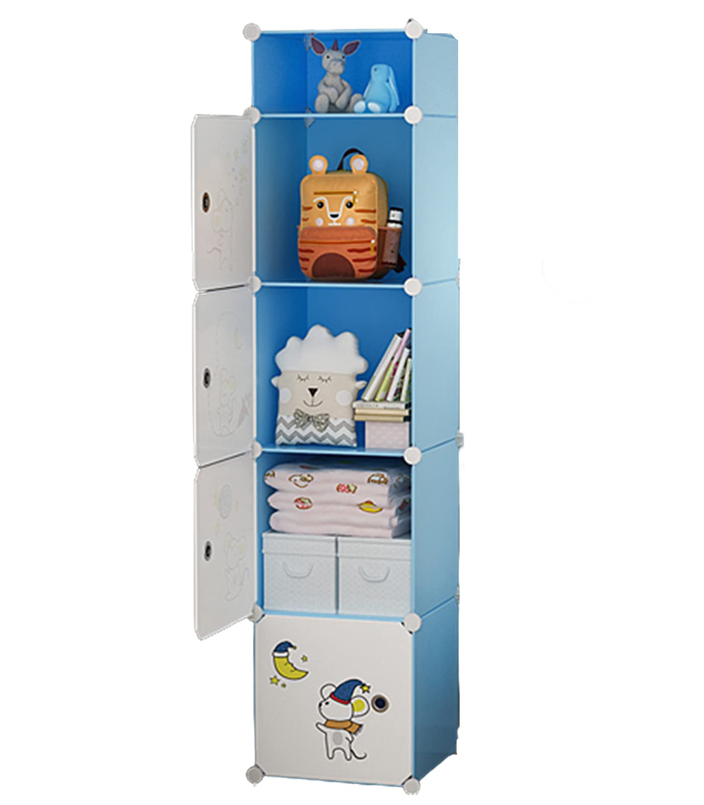 GHFXFG Portable Wardrobe Closet with Extra Storage Space - 39×37×157CM Foldable Armoire Organizer for Clothes, Books, Toys & Towels - Perfect for Bedroom, Dorm, Apartment & Small Space Organization