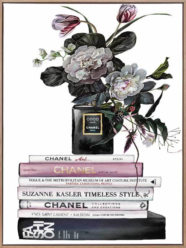 Luxury Chanel Noir Canvas Art Print - Elegant Home Decor for Living Room & Bedroom Wall
