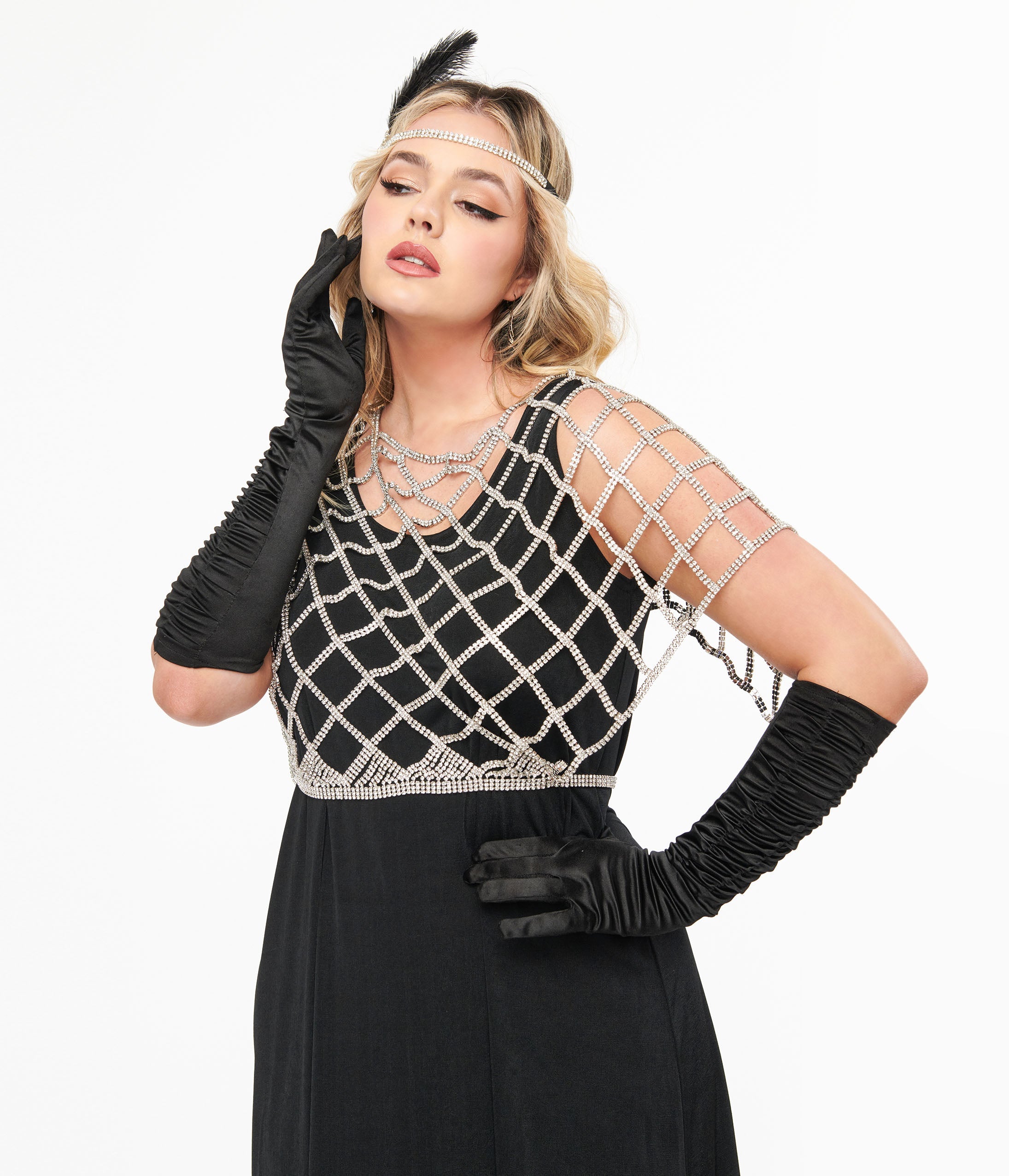 Sparkling Silver Rhinestone Top for Women - Elegant Party Wear & Evening Blouse for Night Out, Date Night, and Special Occasions