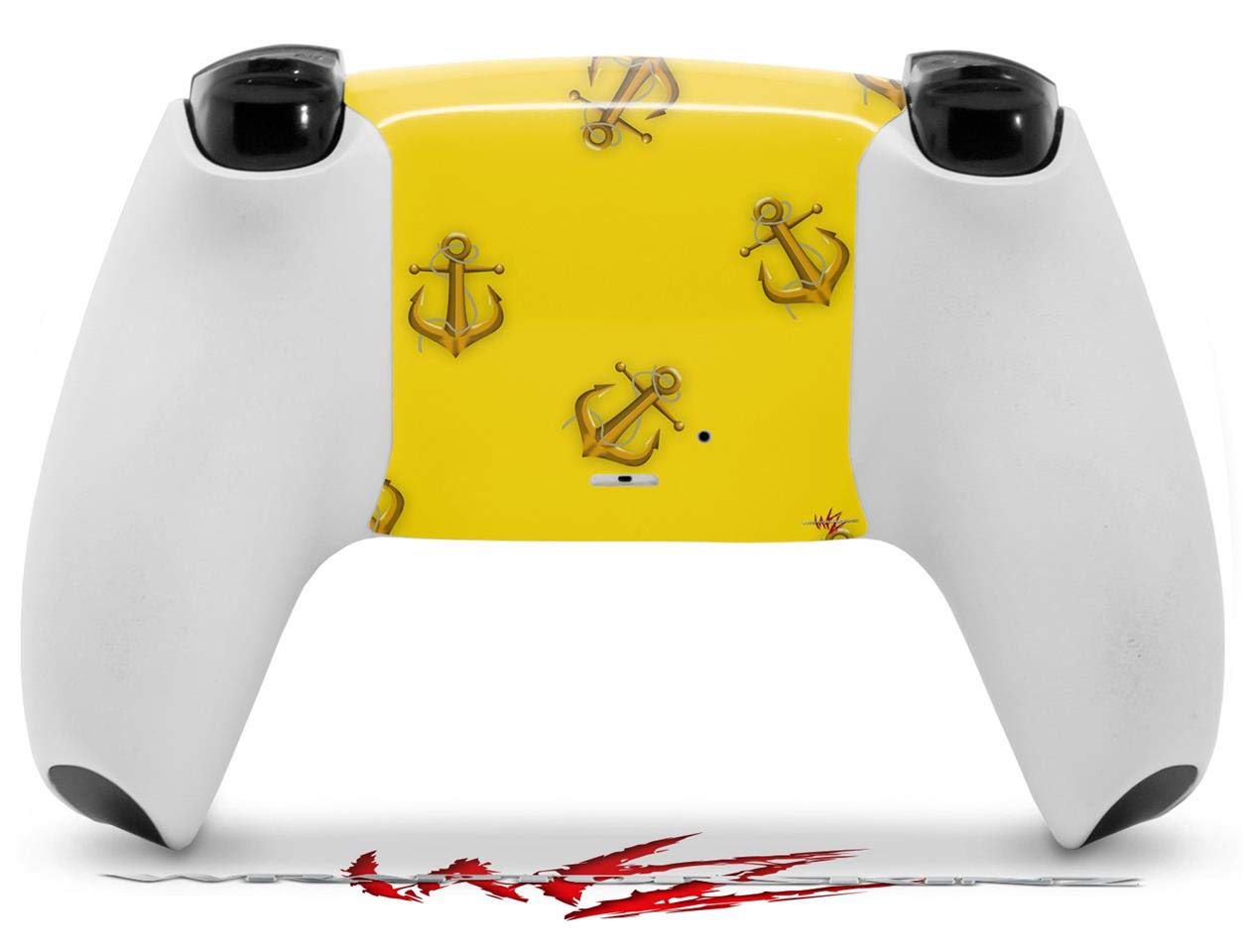 PS5 DualSense Controller Skin Wrap - Anchors Away Yellow for Gaming Protection