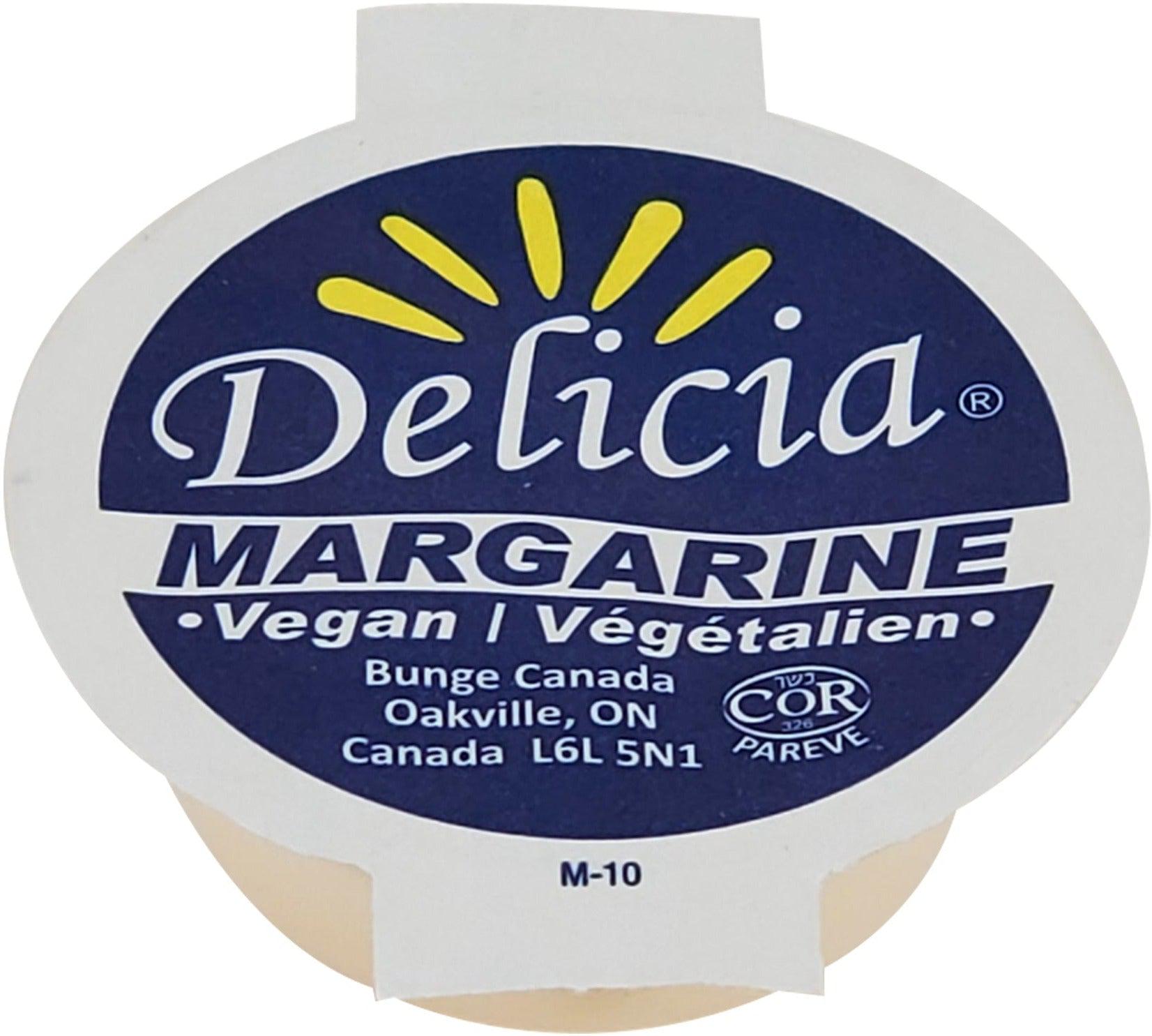 Delicia Vegan Margarine Cups - Plant-Based Butter Alternative for Baking, Cooking & Spreading | Perfect for Vegan Recipes, Toast & Pastries
