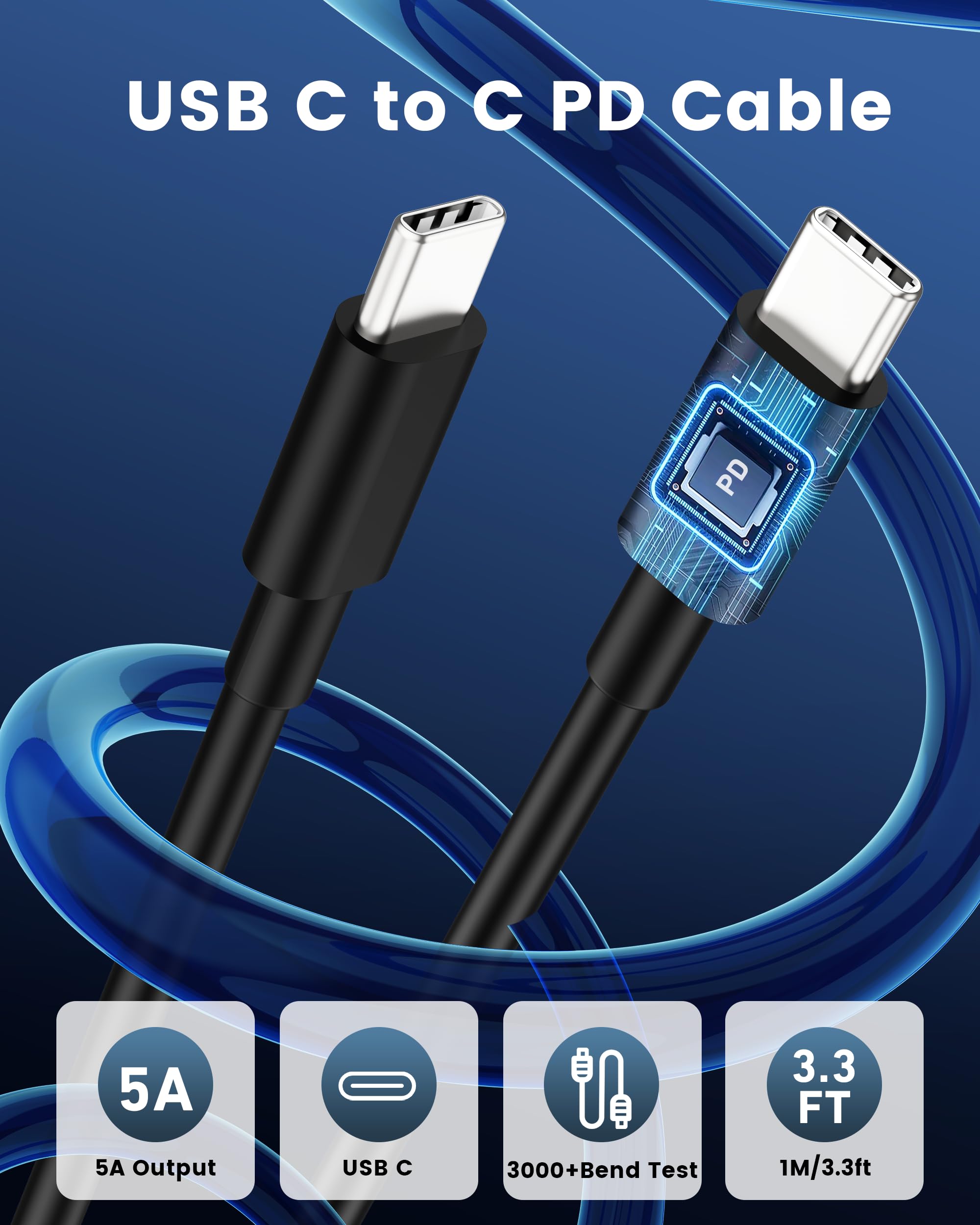 67W 3-Port Super Fast Type C Car Charger with PD/QC - Compatible with Samsung Galaxy S25/S24/S23/S22/S21 Ultra, iPhone 16/15 Pro Max, Google Pixel & Android Devices - Includes 3FT USB-C Cable - Perfect for Road Trips, Commuting & Multi-Device Charging On-The-Go