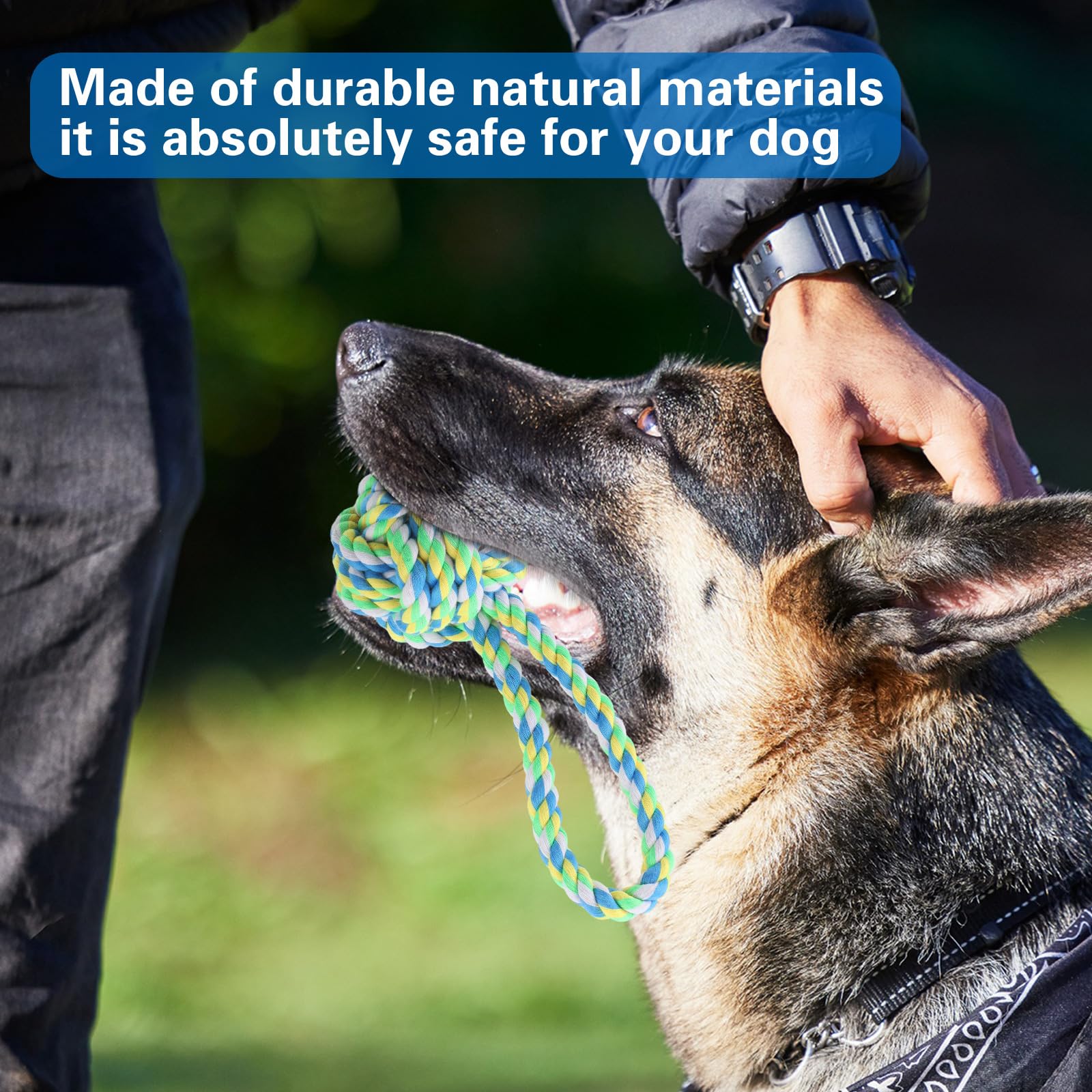 **Hiboom 30-Pack Heavy Duty Rope Dog Toys for Aggressive Chewers - Durable Cotton Chew Toys for Medium & Large Dogs - Teeth Cleaning & Playtime Fun (Ideal for Fetch, Tug-of-War & Training)**