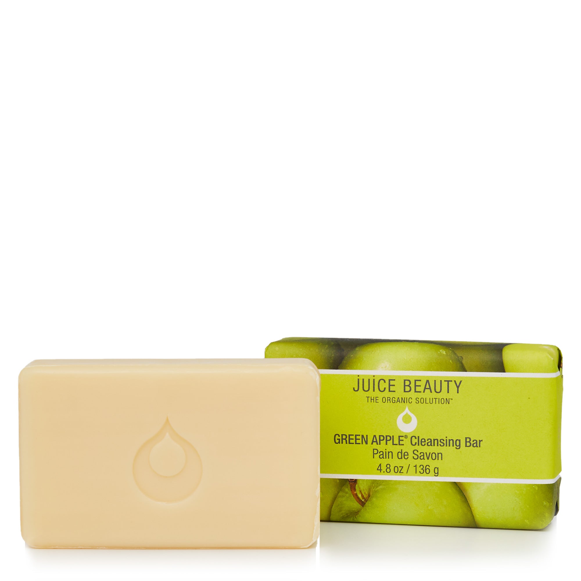 Organic Green Apple Cleansing Bar for Face & Body - Natural Exfoliating Soap with Antioxidants - Perfect for Acne-Prone & Sensitive Skin - Morning & Night Skincare Routine