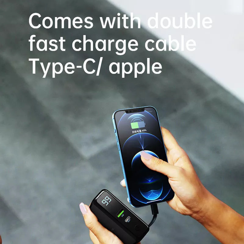 Sanag K12 Pro Fast Charging 10000mAh Portable Power Bank - High Capacity External Battery Pack for iPhone, Samsung, Android - Perfect for Travel, Camping, and Emergency Charging