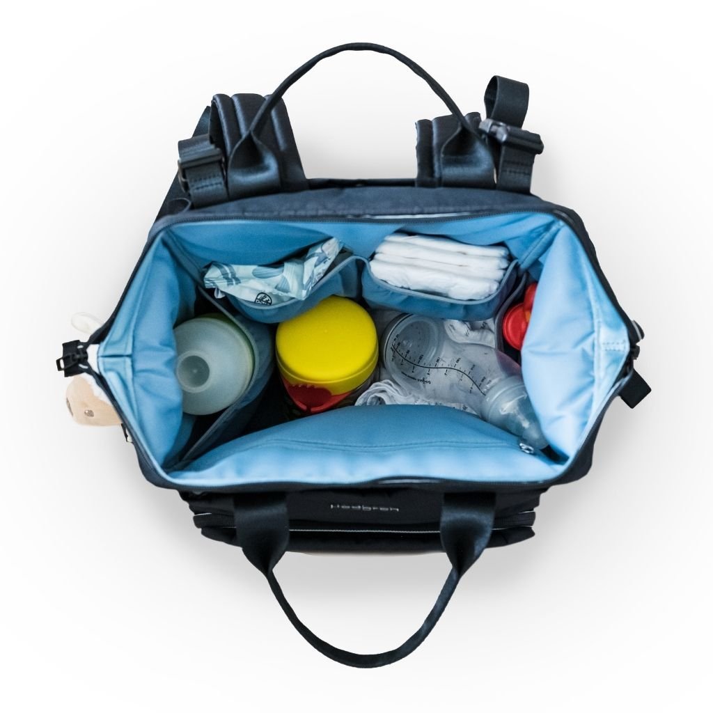 Hedgren Cherub Baby Backpack with Changing Mat - Black | Waterproof Diaper Bag for Travel, Daycare & Outdoor Adventures | Perfect for Parents & Caregivers