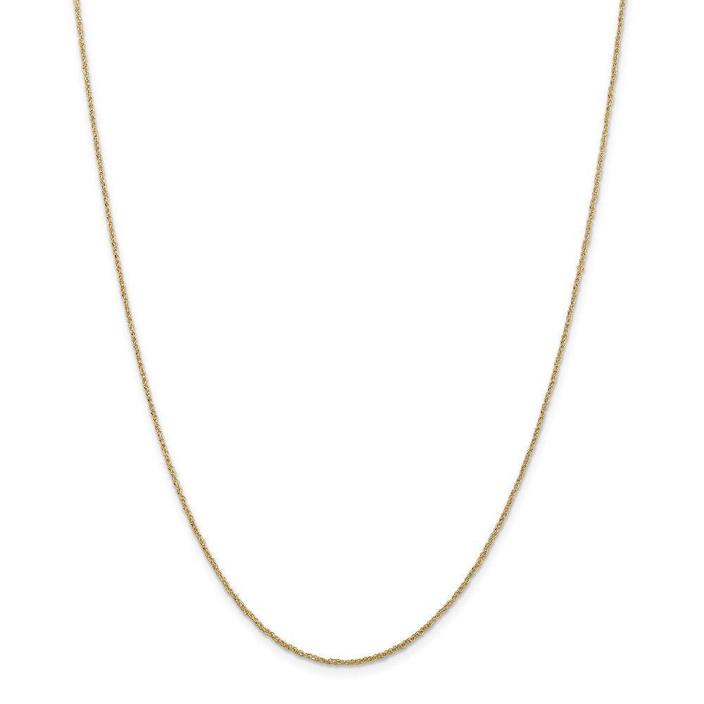 14K Solid Yellow Gold 1.1mm Rope Chain Necklace - Dainty & Elegant Jewelry for Women, Perfect for Layering, Everyday Wear & Special Occasions