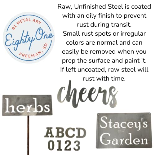 XL Rusted Metal Steel Military or Law Enforcement Garden Stake - Unfinished Raw Steel Praying Soldier Statue for Outdoor Decor, Yard Art & Patriotic Displays