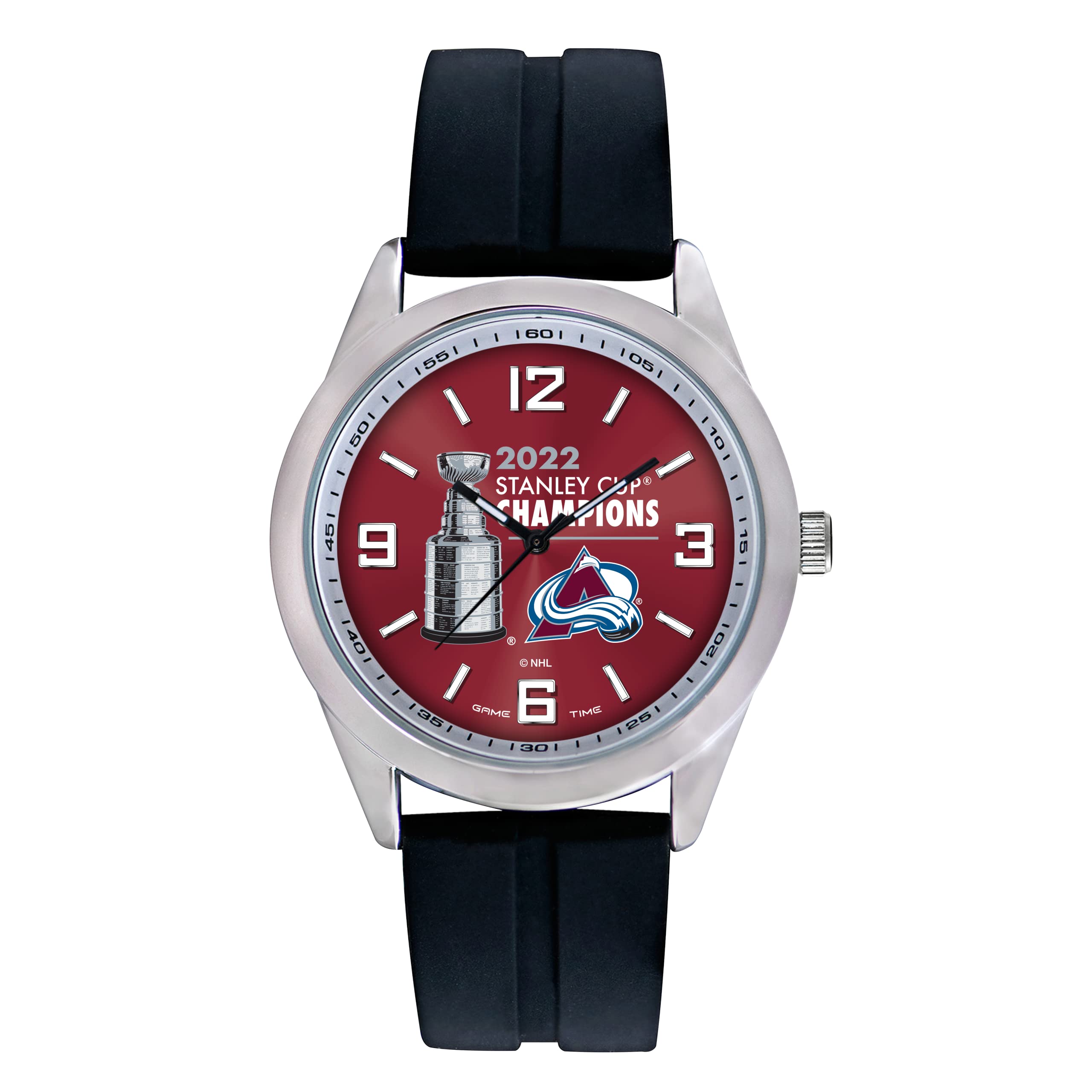 Colorado Avalanche Stanley Cup Watch - NHL Varsity Series for Men, Black Band - Perfect for Game Day & Collectors