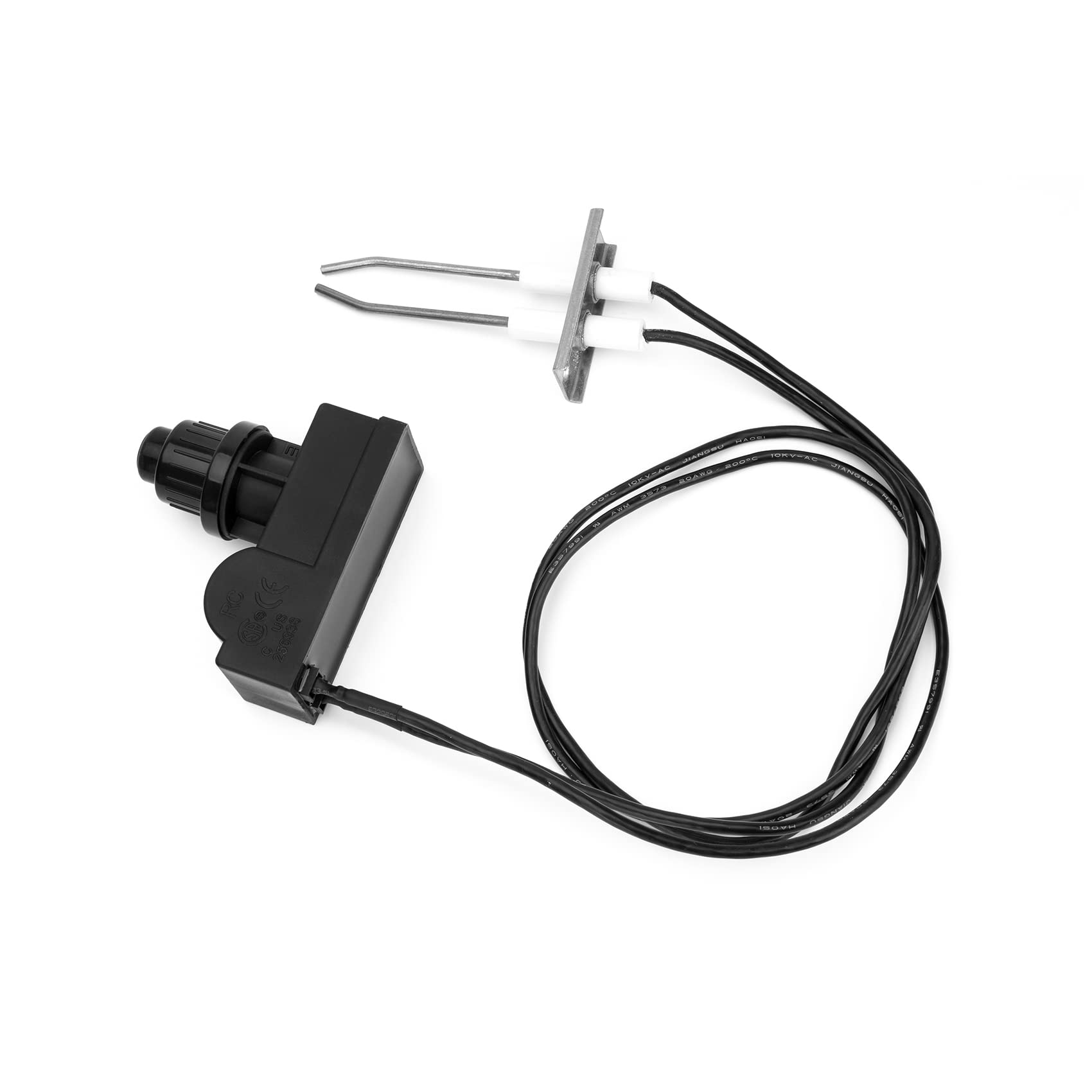 Onlyfire Double Ignition Kit - Electronic Grill Igniter with Dual Electrodes for BBQ, Heater & Catering Stoves | 450mm High-Spark Plug Wire | Perfect for Outdoor Cooking & Commercial Kitchen Equipment