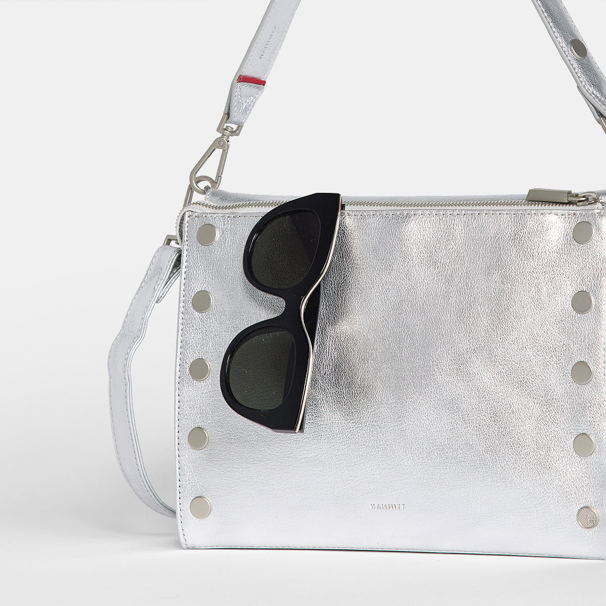 Montana Clutch Handbag - Sidewalk Silver & Brushed Silver Large Crossbody Bag for Women | Fashionable Everyday Purse for Work, Shopping & Date Night