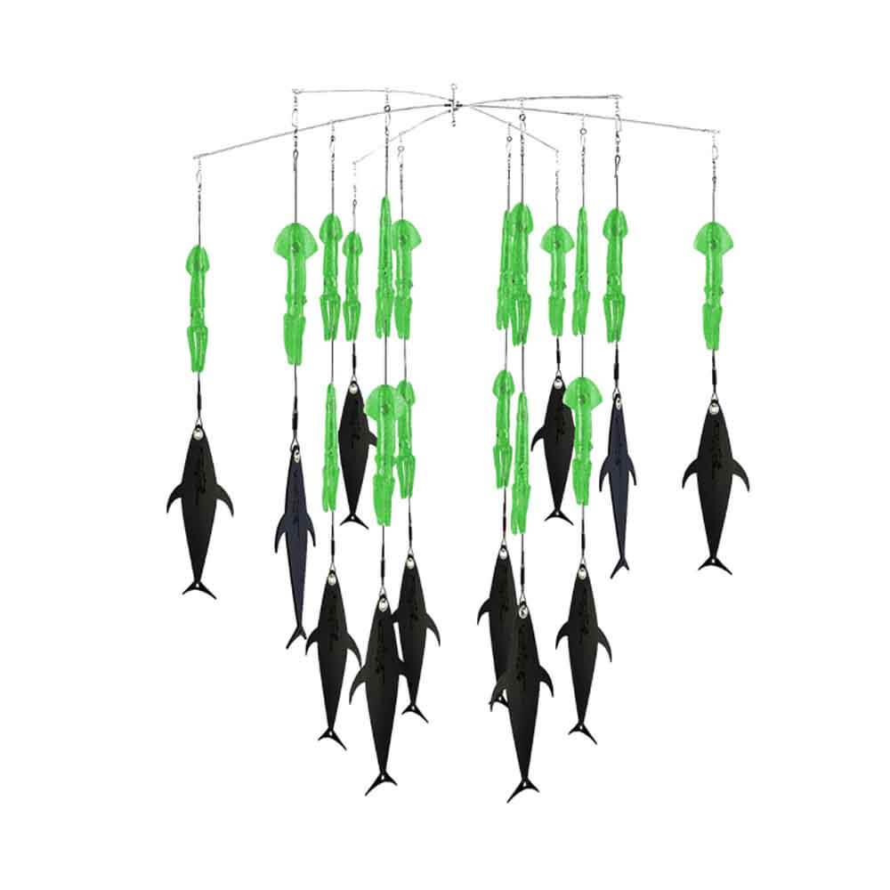Premium Fish Razr Mixed Squid & Tuna Flapz Dredge - Saltwater Fishing Lure for Bass, Walleye & Trout | Ideal for Deep Sea & Freshwater Angling