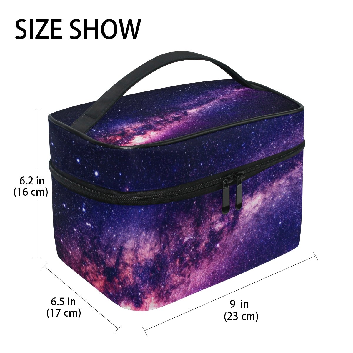 Stylish Lorikeet Galaxy with Stars Cosmetic Bag - Waterproof Travel Makeup Train Case & Storage Organizer for Women | Perfect for Travel, Gym, and Daily Essentials