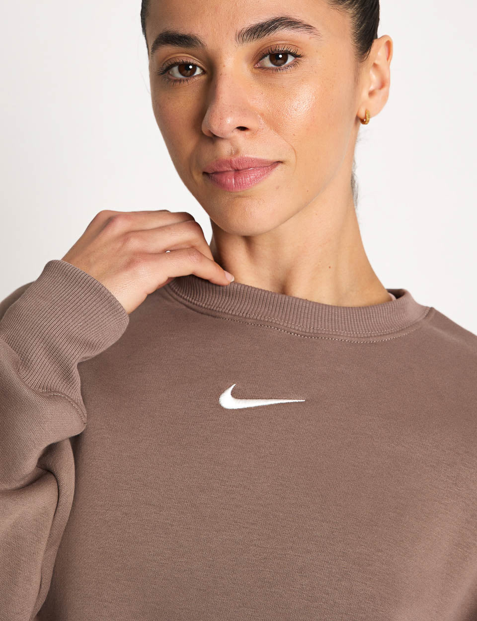Phoenix Fleece Sweatshirt for Men & Women - Soft Mink Brown/Sail Sportswear - Gym, Running & Casual Wear