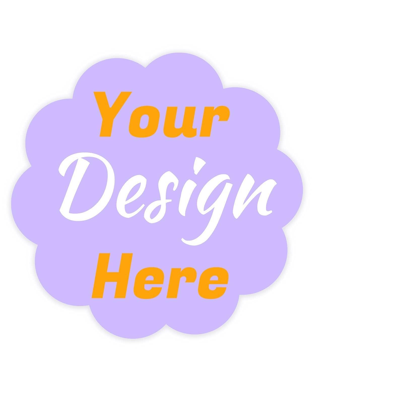 Custom Stickers for Business - Personalized Logo, Photo, Name Decals - Vinyl Labels for Wedding, Birthday, Party Favors (Scalloped Edge, 1.5