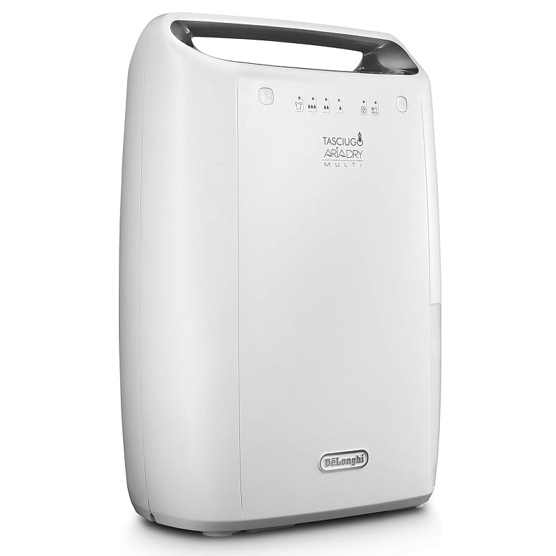 DeLonghi DAD DEX212SF 12L/Day Energy Efficient Dehumidifier with Built-in Humidistat & Anti-Frost Function - Perfect for Basements, Bedrooms & Damp Spaces