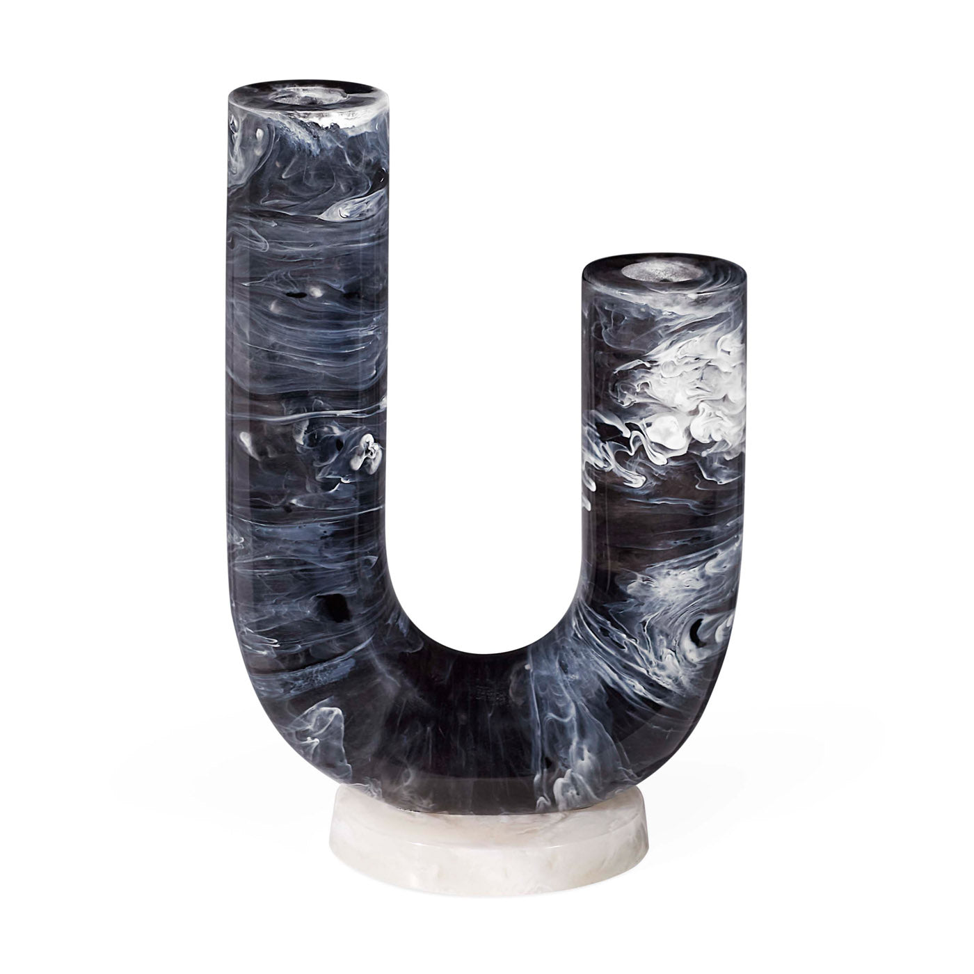 Como Double Tube Vase - Modern Glass Flower Vase for Home Decor, Wedding Centerpieces & Office Desk Decorations