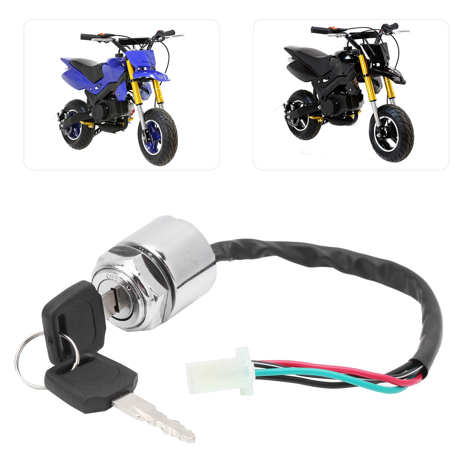 Universal Motorcycle Ignition Switch with 2 Keys - ATV & Motorbike Starter for Smooth Rides