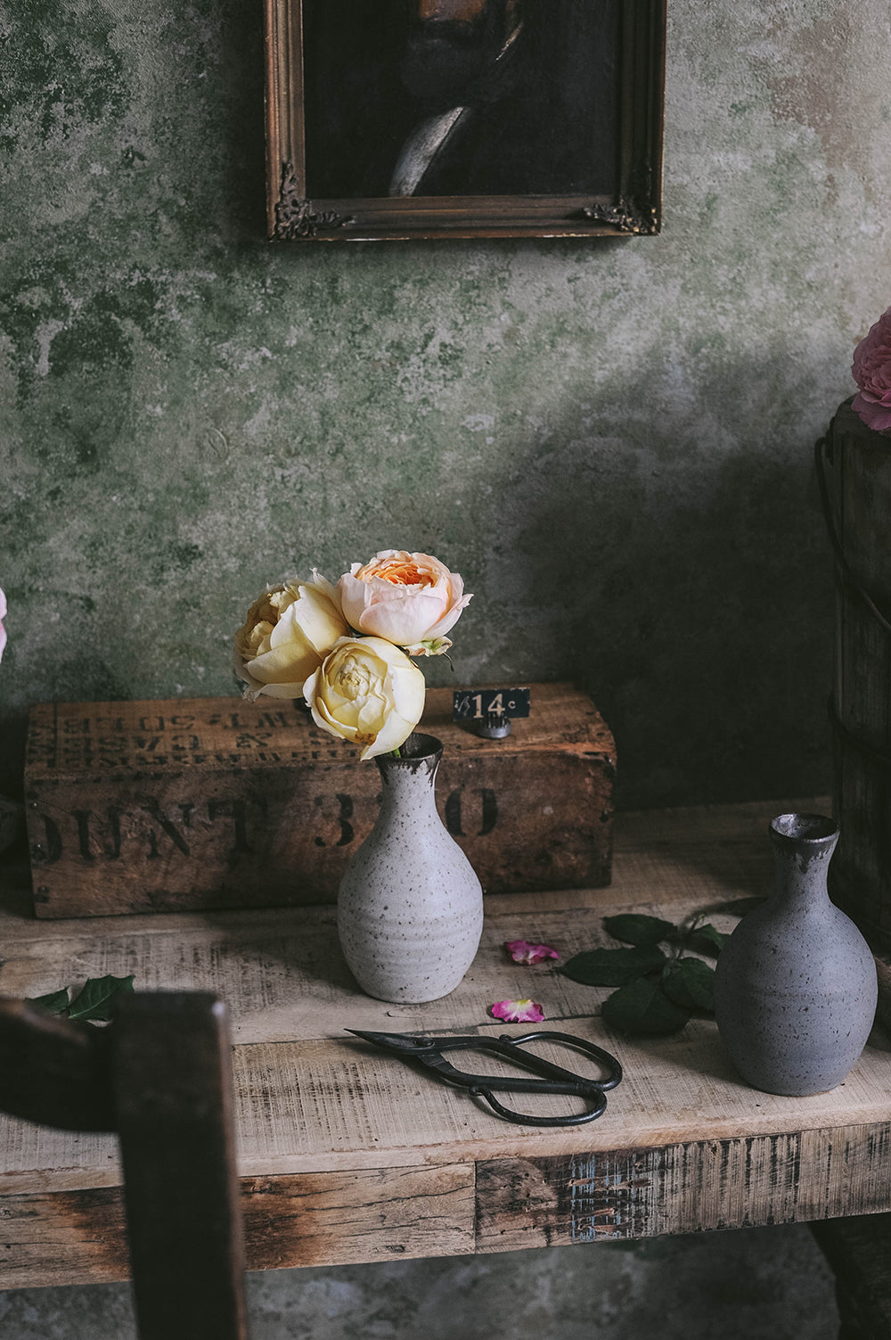 Handmade Brown Stoneware Bud Vase - Small Ceramic Flower Vase for Home Decor, Wedding Centerpieces & Tabletop Arrangements