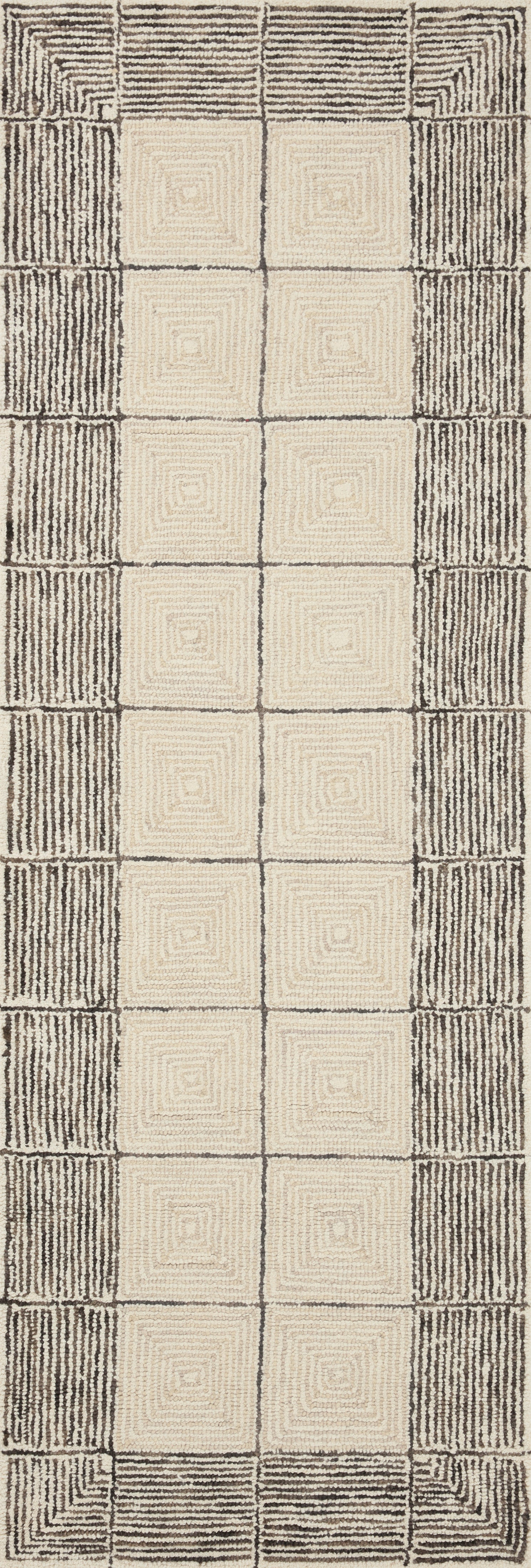 Francis Cream and Black Rug - Soft Modern Area Rug for Living Room, Bedroom, Office - Non-Slip Comfortable Home Decor