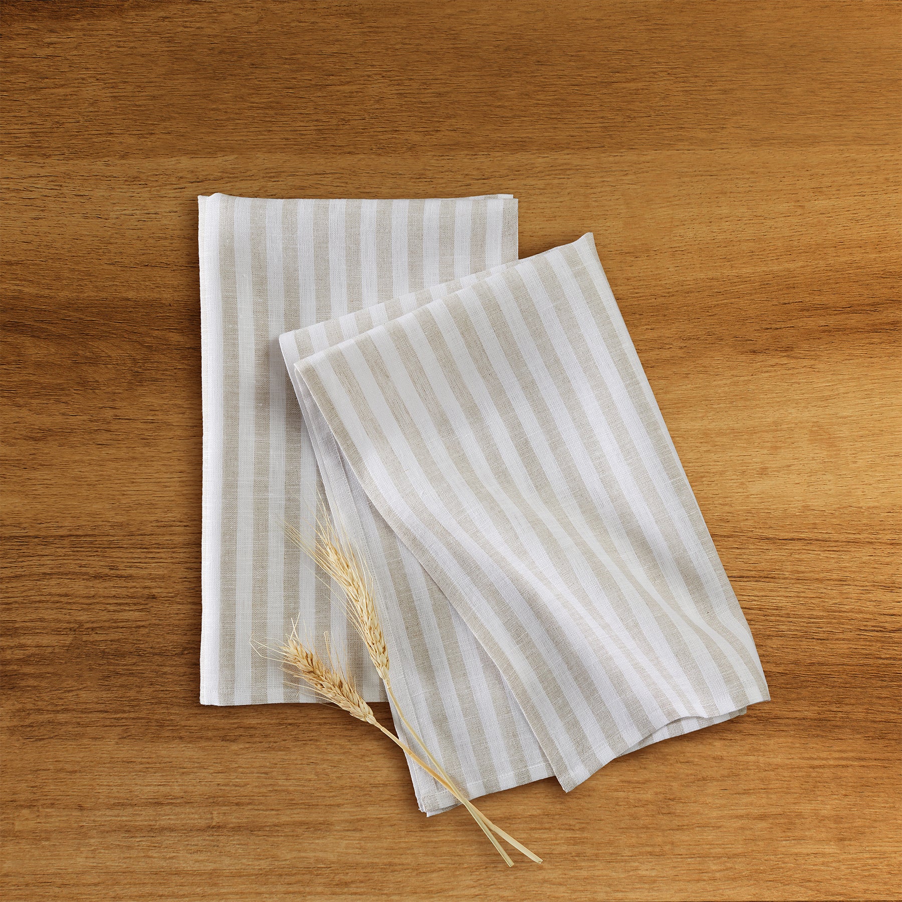 Amalfi Stripe Cotton Kitchen Towels Set of 2 - Absorbent Dish Towels for Drying Dishes, Cleaning & Decor - Perfect for Italian Kitchen, Farmhouse & Coastal Home Decor
