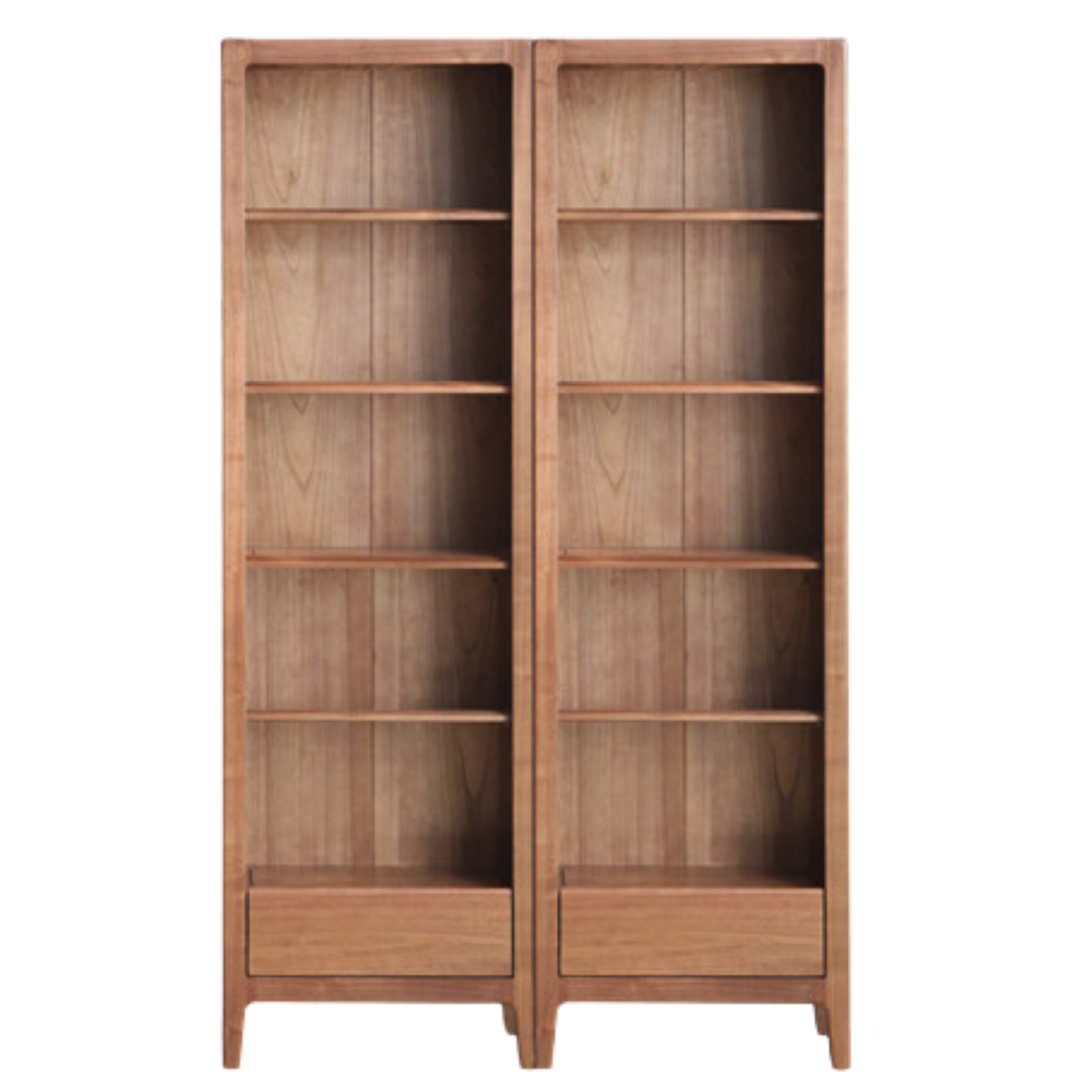Premium Black Walnut Solid Wood Bookcase - Customizable Modular Bookshelf for Home Office, Living Room & Library Storage | Durable & Stylish Furniture for Books, Decor & Display