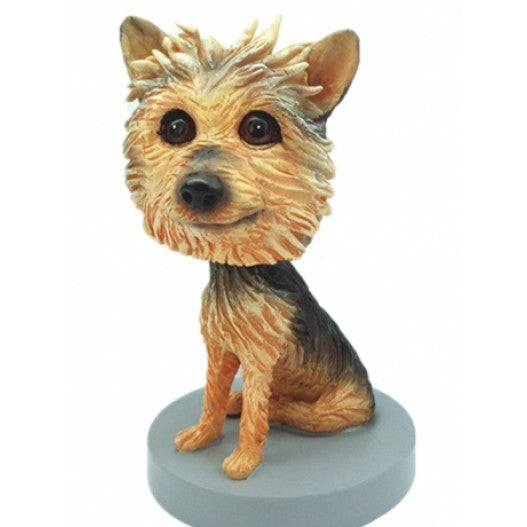 Custom Yorkshire Terrier Dog Bobblehead - Personalized Pet Memorial Gift for Dog Lovers - Perfect for Home Decor, Office Desk, or Car Dashboard