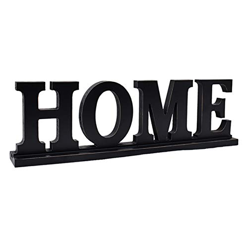 Rustic Wooden Home Letter Sign - Free Standing Cutout Word Decor for Living Room, Bedroom & Entryway - Farmhouse Style Table Sign for Cozy Home Decor